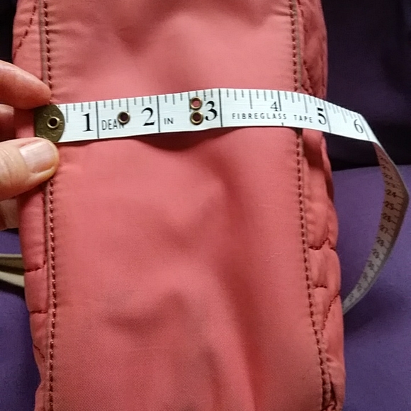 Fossil coral colour Fabric & Leather Tote Purse. - Picture 11 of 12